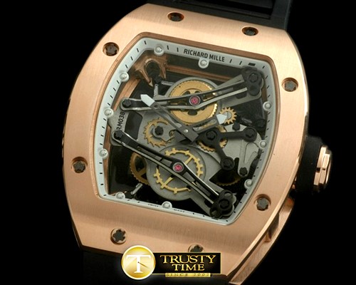리차드밀 Bubba Watson Tourbillon RG/RU White Swiss Qtz -RM065B