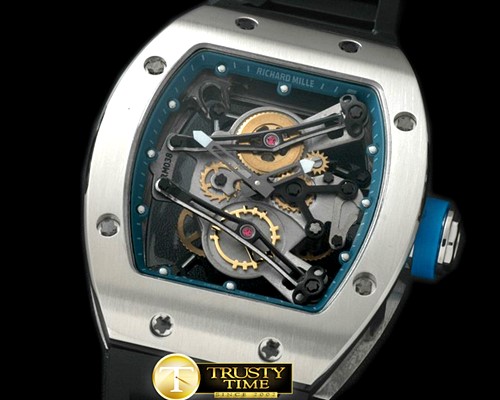 리차드밀 Bubba Watson Tourbillon SS/RU Blue Swiss Qtz -RM067B