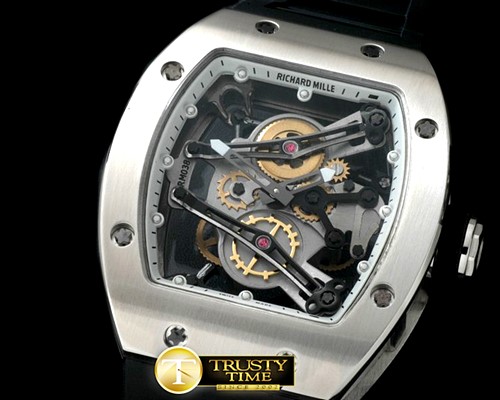 리차드밀 Bubba Watson Tourbillon SS/RU White Swiss Qtz -RM067C