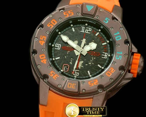 리차드밀 PVD Brown/RU Black Asian 7751 Decorated -RM070