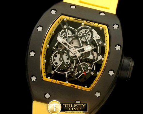 리차드밀 RM055 Bubba Watson Tourbillon CER/PVD/RU Custom Skeleto -RM076D