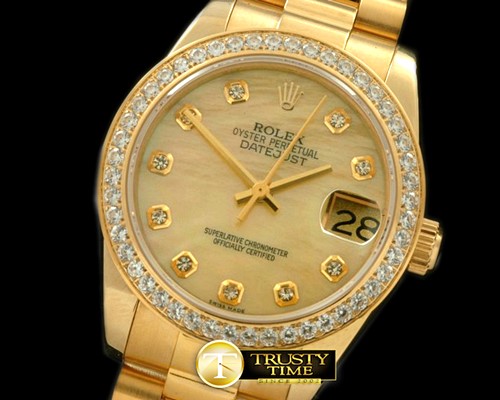 롤렉스 YG/YG President MOP Gold Diamond Swiss Eta 28362 -RMDJ0246A