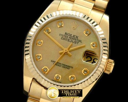 롤렉스 YG/YG President MOP Gold Diamond Swiss Eta 28362 -RMDJ0246B