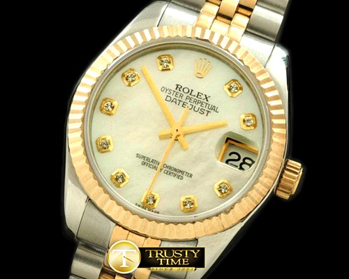 롤렉스 SS/YG Jubilee MOP Wht Diam Swiss Eta 2688/2355 -RMDJ193B