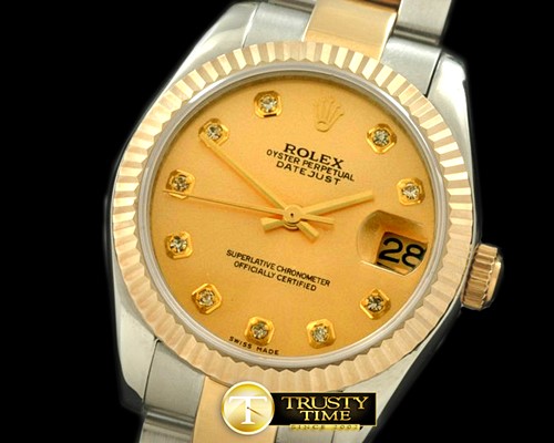 롤렉스 SS/YG Oyster Gold Diam Swiss Eta 2688/2355 -RMDJ194B