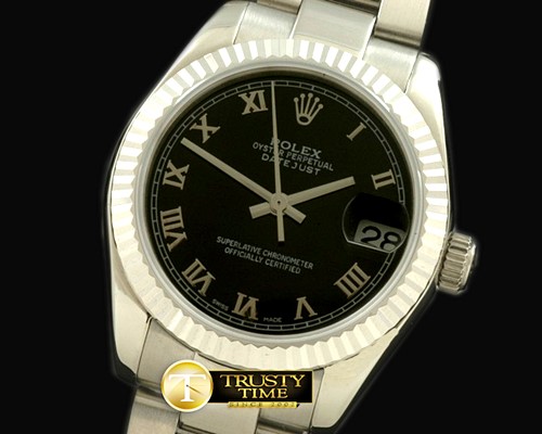 롤렉스 SS Oyster Black Roman Swiss Eta 2688/2355 -RMDJ197B