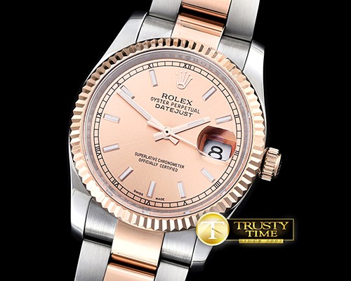 롤렉스 DateJust Midsize 31mm RG/SS Rose Gold BP Asia 2836 -RMDJ207B
