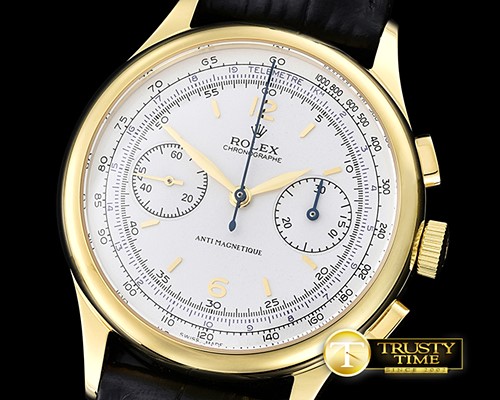 롤렉스 Classic Ref.4113 Vintage Chrono YG/LE White Venus 75 -ROL001D