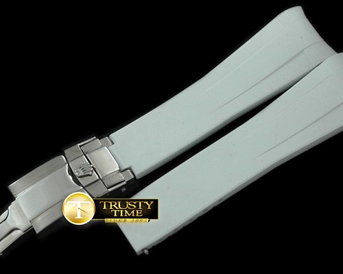 롤렉스 Grey Rubber Strap 20/18 with Insignia Clasp -ROLACC010