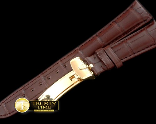 롤렉스 Brown Croc Strap YG 20/16/ New Insignia Buckle -ROLACC017D