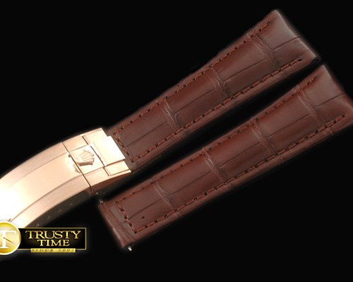 롤렉스 Brown Croc Strap RG 20/16/ New Insignia Deployant -ROLACC019F