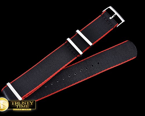 롤렉스 Black/Red 22mm Top Quality Nylon Strap -ROLACC024A