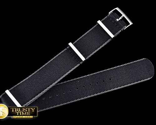 롤렉스 Black/Grey 22mm Top Quality Nylon Strap -ROLACC024I