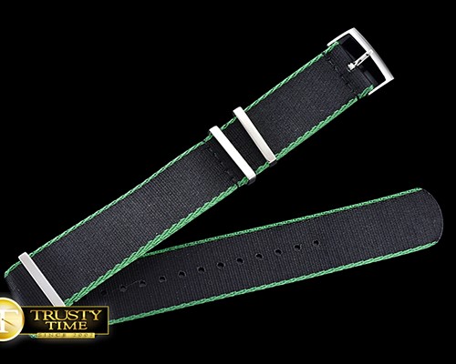 롤렉스 Black/Green 22mm Top Quality Nylon Strap -ROLACC024J