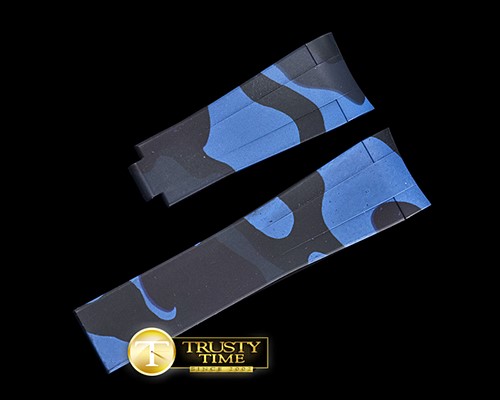 롤렉스 Rubber B Blue Camo Vulc. Strap For Sports Rolex -ROLACC026A