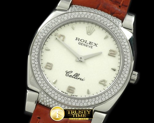 롤렉스 Ladies Cellini SS/LE/Diam White Num Swiss Quartz -ROLCEL040F