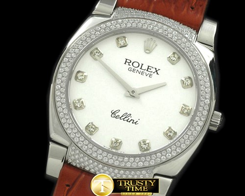 롤렉스 Ladies Cellini SS/LE/Diam MOP White Diam Swiss Qtz -ROLCEL040H