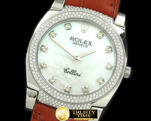 롤렉스 Ladies Cellini SS/LE/Diam MOP Pink Diam Swiss Qtz -ROLCEL040I