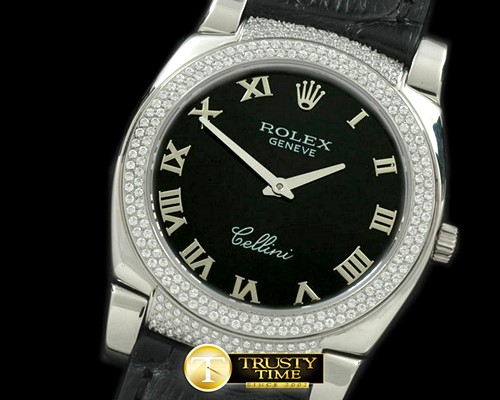 롤렉스 Ladies Cellini SS/LE/Diam Black Swiss Qtz -ROLCEL042B
