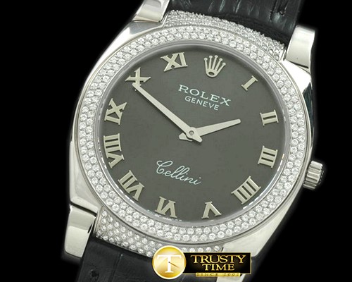 롤렉스 Ladies Cellini SS/LE/Diam Grey Swiss Qtz -ROLCEL042C