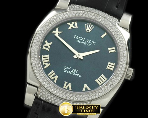롤렉스 Ladies Cellini SS/LE/Diam Blue Swiss Qtz -ROLCEL042D