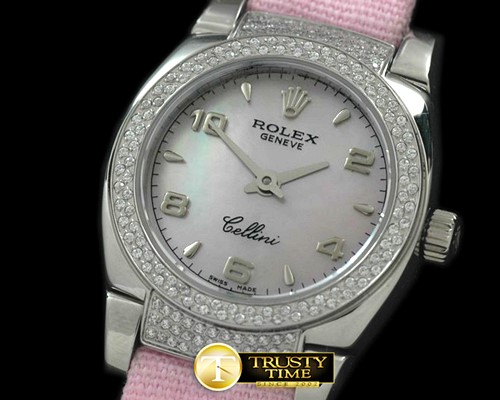 롤렉스 Ladies Mini Cellini SS/LE MOP Pink Num Swiss Qtz -ROLCEL046A
