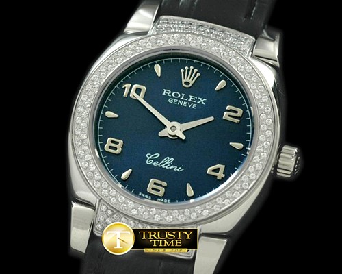 롤렉스 Ladies Mini Cellini SS/LE Blue Num Swiss Qtz -ROLCEL049C