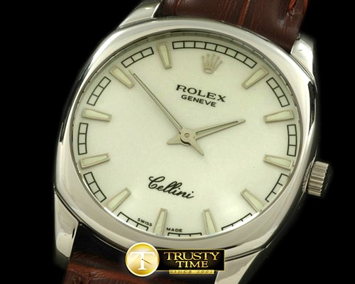 롤렉스 Cellini Danos Men SS/LE White Swiss Quartz -ROLCEL053B