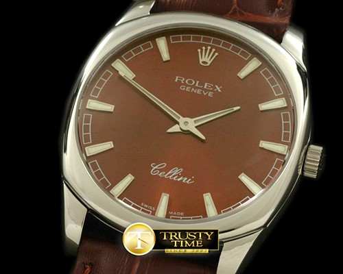 롤렉스 Cellini Danos Men SS/LE Brown Swiss Quartz -ROLCEL053C