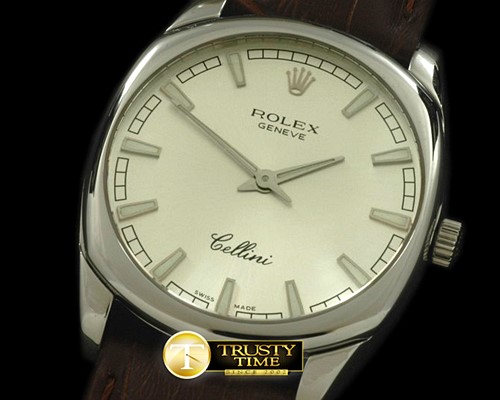롤렉스 Cellini Danos Men SS/LE Silver Swiss Quartz -ROLCEL053D