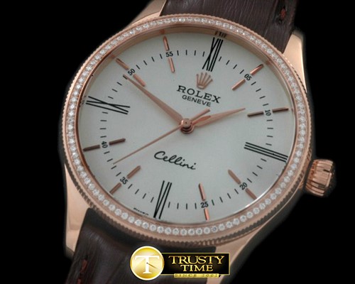 롤렉스 2014 Cellini Time RG/LE White Asia 2824 -ROLCEL065E