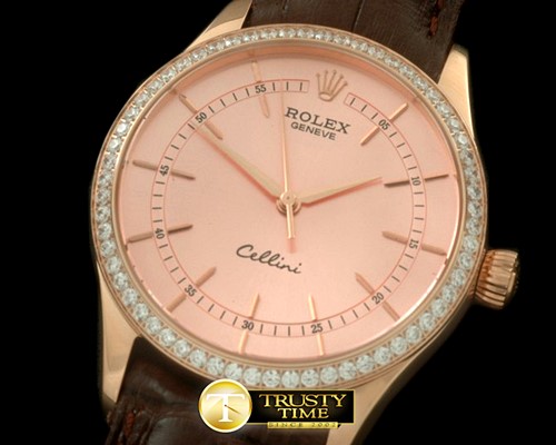 롤렉스 2014 Cellini Time RG/LE Rose Gold Asia 2824 -ROLCEL065I
