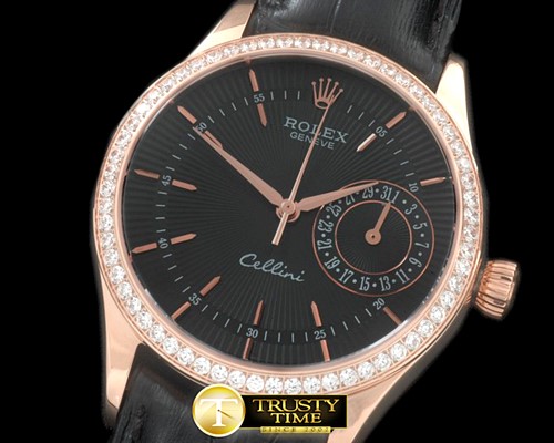 롤렉스 2014 Cellini Date RG/LE Black Asia 2813 -ROLCEL066B