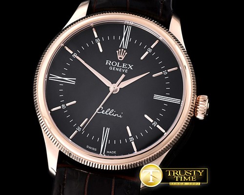 롤렉스 Cellini MK V2 RG/LE Black Asia 3132 -ROLCEL068C