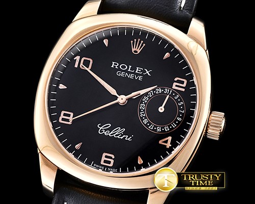 롤렉스 Cellini Date RG/LE Black Num Asia 2824 -ROLCEL070A