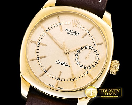 롤렉스 Cellini Date YG/LE Gold Sticks Asia 2824 -ROLCEL071B