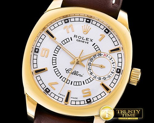 롤렉스 Cellini Date YG/LE White Num/Sticks Asia 2824 -ROLCEL071C
