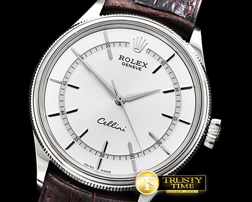 롤렉스 Cellini Time Ref.50509 SS/LE Silver White Asia 3132 -ROLCEL074B