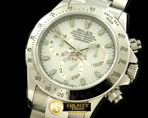 롤렉스 Daytona 116528 SS/SS White Stick A7750 Sec@6 -ROLDYT0102A