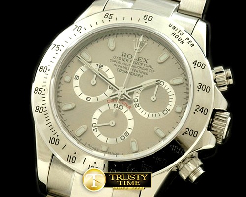 롤렉스 Daytona 116528 SS/SS Grey Stick A7750 Sec@6 -ROLDYT0102C