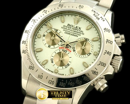 롤렉스 Daytona 116520 SS/SS White Stick A7750 Sec@6 -ROLDYT0110A