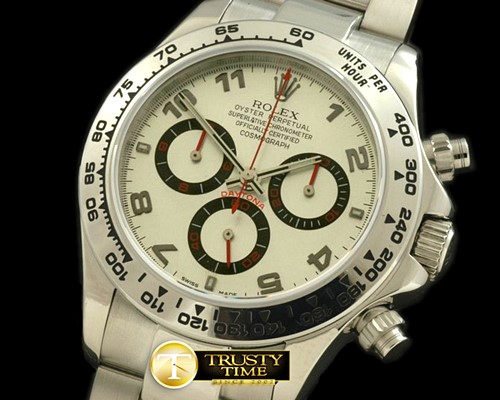 롤렉스 Daytona 116519 SS/SS White Num A7750 Sec@6 -ROLDYT0110F