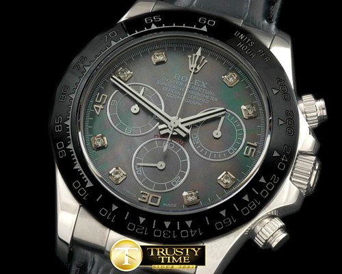롤렉스 Daytona 116519 SS/CER/LE MOP Green Di A7750 Sec@6 -ROLDYT0136E