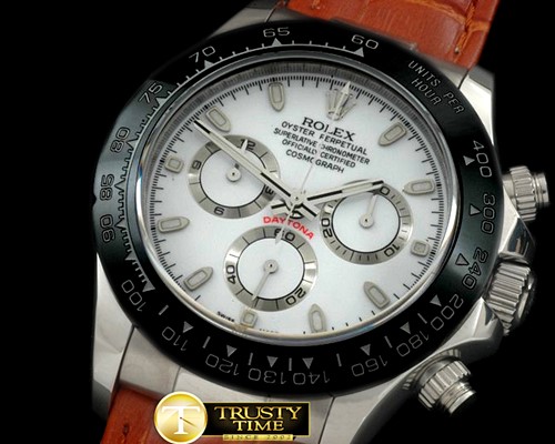 롤렉스 Daytona 116506 SS/CER/LE White A7750 Sec@6 -ROLDYT0137B