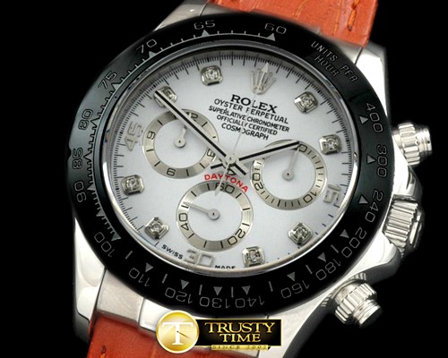 롤렉스 Daytona 116519 SS/CER/LE White Diam A7750 Sec@6 -ROLDYT0137F