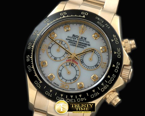 롤렉스 Daytona 116528 YG/YG White Diam A7750 Sec@6 -ROLDYT0138A