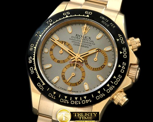 롤렉스 Daytona 116528 YG/YG Grey Stk A7750 Sec@6 -ROLDYT0139F