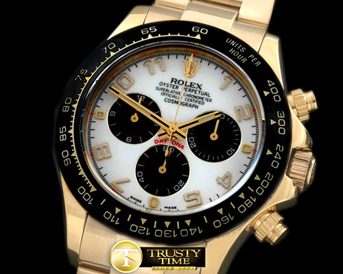 롤렉스 Daytona 116528 YG/YG White Num A7750 Sec@6 -ROLDYT0140C