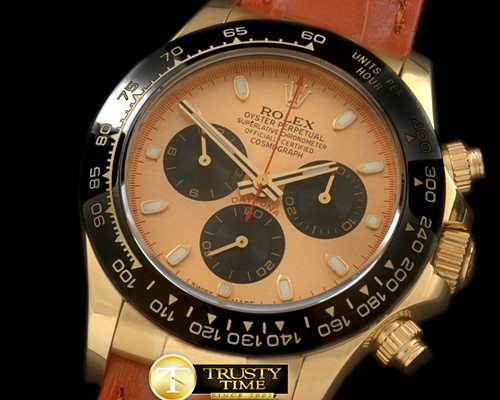 롤렉스 Daytona 116528 YG/LE Blk Stick A7750 Sec@6 -ROLDYT0143B