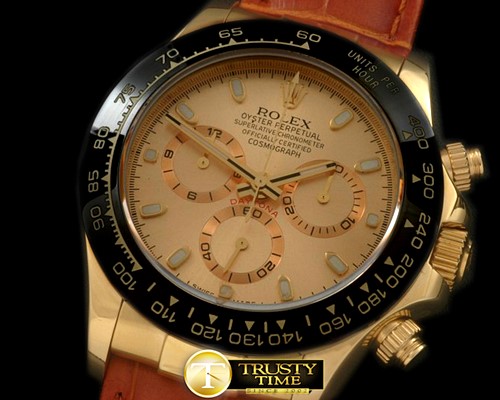 롤렉스 Daytona 116528 YG/LE Gold Stk A7750 Sec@6 -ROLDYT0143D
